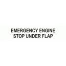 EMERGENCY ENGINE STOP UNDER0 FLAP
