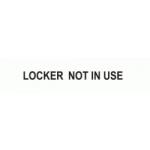 LOCKER NOT IN USE