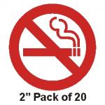 20 No smoking stickers 2" Die cut 20 No smoking stickers 2" Die cut
