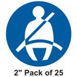 25 Seatbelt Stickers 2" (51mm) 25 Seatbelt Stickers 2" (51mm)