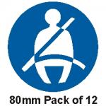 12 Seatbelt Stickers 80mm 12 Seatbelt Stickers 80mm