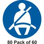 60 Seatbelt Stickers 80mm 60 Seatbelt Stickers 80mm