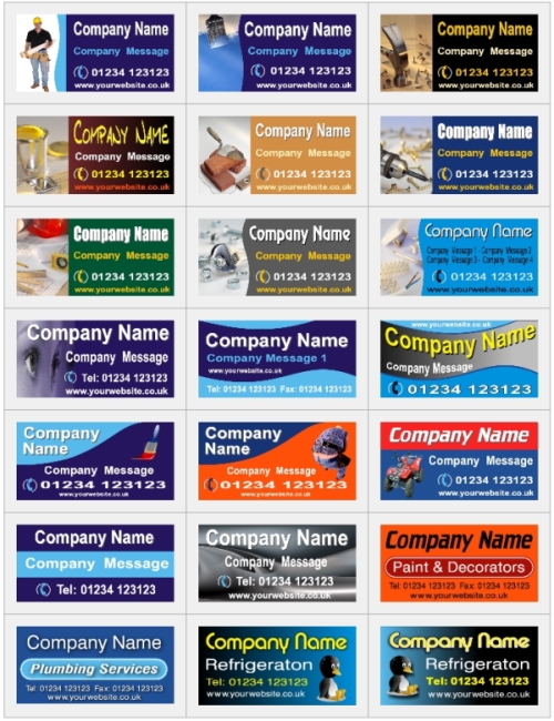 signs for Cars, Vans & Vehicles