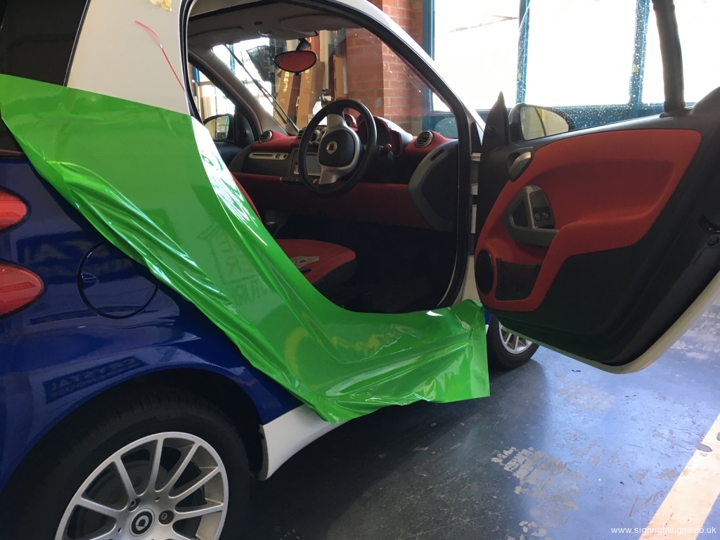 Smart car vehicle part wrap