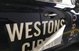 Westons Cider mini car 2017 stickers
